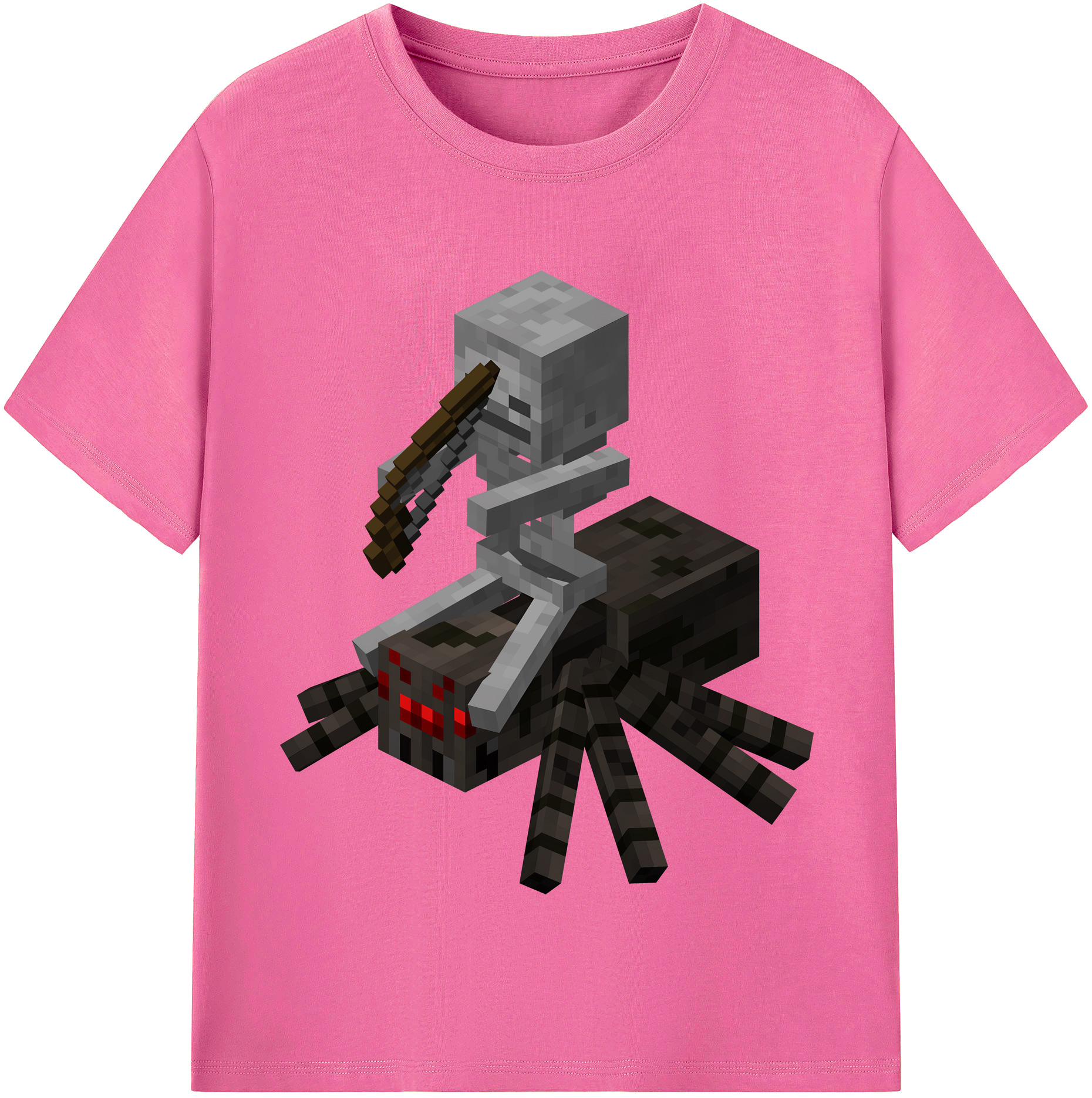（画像用） マインクラフト ブロックの世界 Minecraft MC Block world レディースカジュアルプリントTシャツ（綿100％）